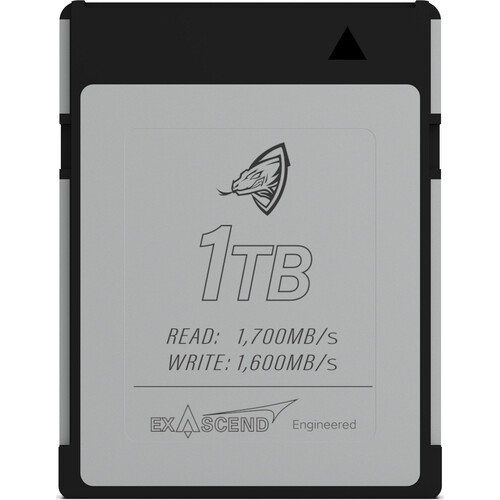 Exascend Archon CFexpress Type B Card 1TB/ Read: 1700 MB/s, Write: 1600 MB/s (Red V-Raptor)