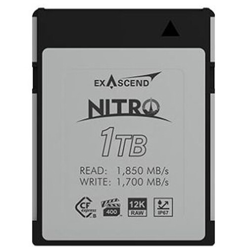 Exascend Nitro CFexpress Type B Card 1TB/ Read: 1850 MB/s, Write: 1700 MB/s