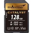 Exascend Catalyst SD Card 128GB, UHS-II / V60 / U3 / Class 10, Read:280 MB/s, Write:100 MB/s