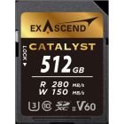 Exascend Catalyst SD Card 512GB, UHS-II / V60 / U3 / Class 10, Read:280 MB/s, Write:150 MB/s